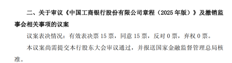 五大行同日公告：将不再设立监事会