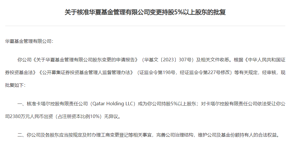 中东资本入股华夏基金落槌，中国资产的国际关注度正升温