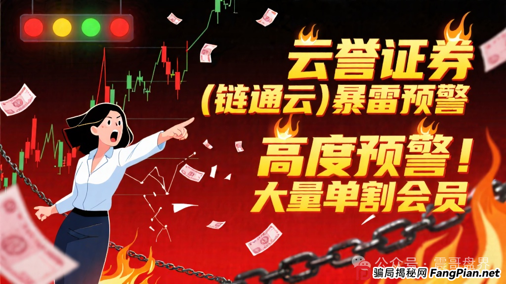 云誉证券（链通云）暴雷预警，高度预警，大量单割会员
