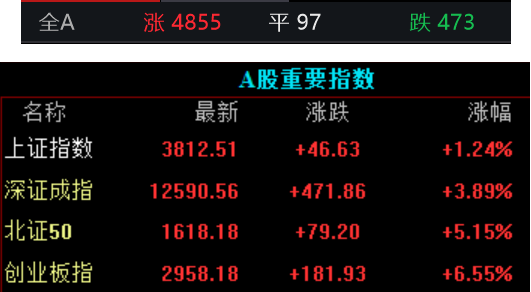 收盘｜创业板指大涨6.55%，固态电池、光伏板块爆发