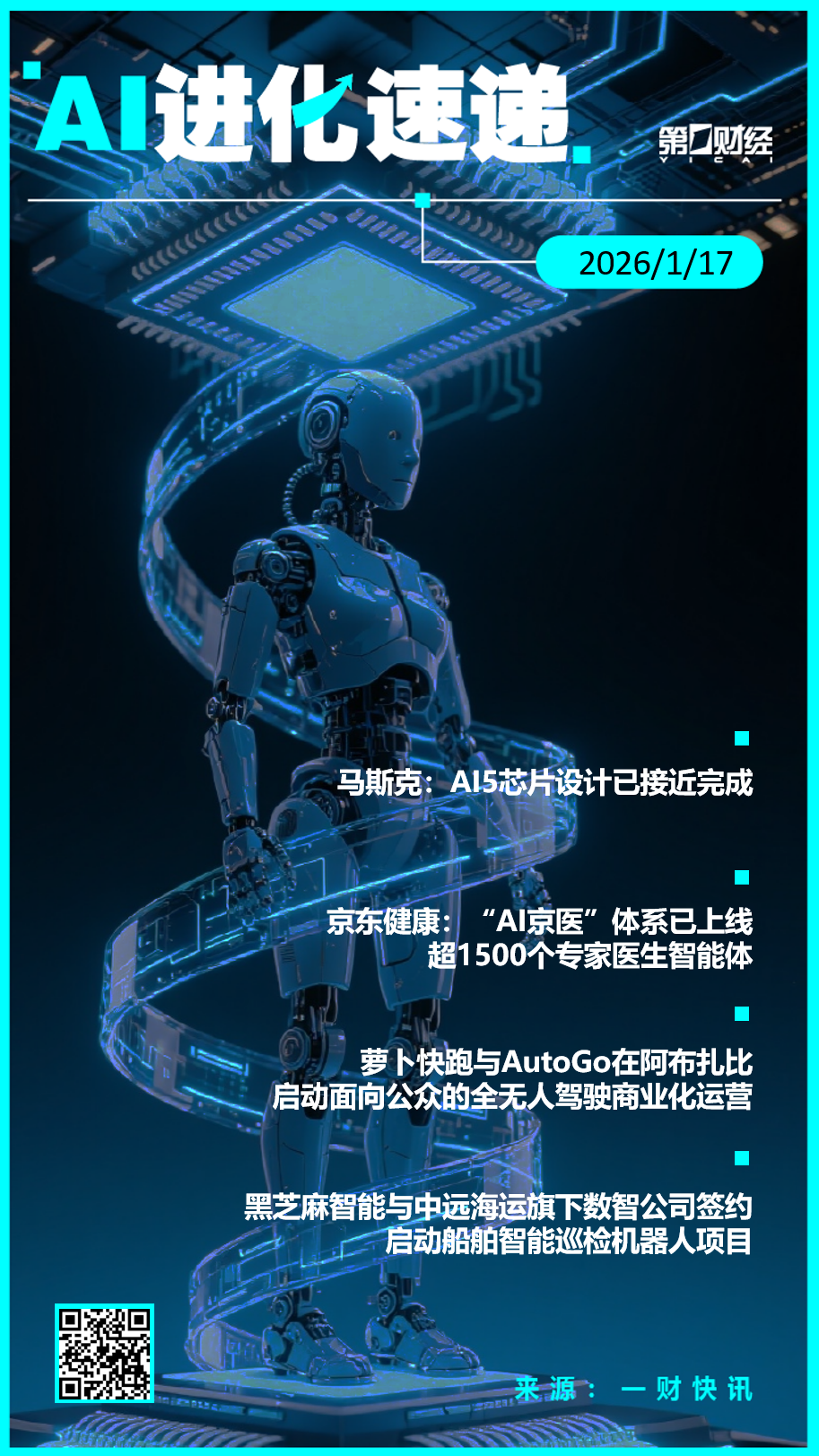 AI进化速递丨马斯克称AI5芯片设计接近完成